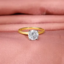 Gold Soul Solitaire Lab Grown Diamond Ring