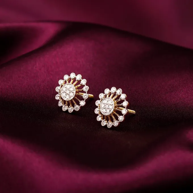 Gold Sparkler Diamond Earrings
