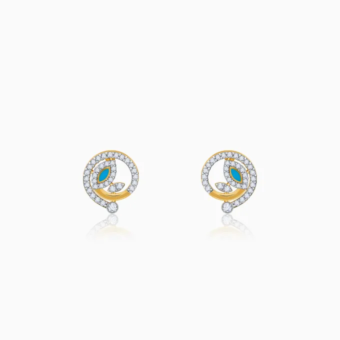 Gold Sparkling Netra Lab Grown Diamond Studs