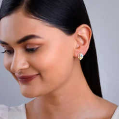 Gold Sparkling Netra Lab Grown Diamond Studs