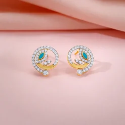 Gold Sparkling Netra Lab Grown Diamond Studs