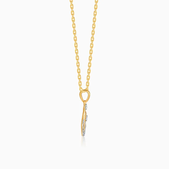 Gold Spiritual Ganesha Lab Grown Diamond Pendant