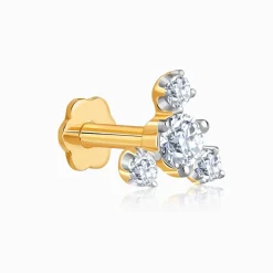 Gold Starlit Lab Grown Diamond Nosepin