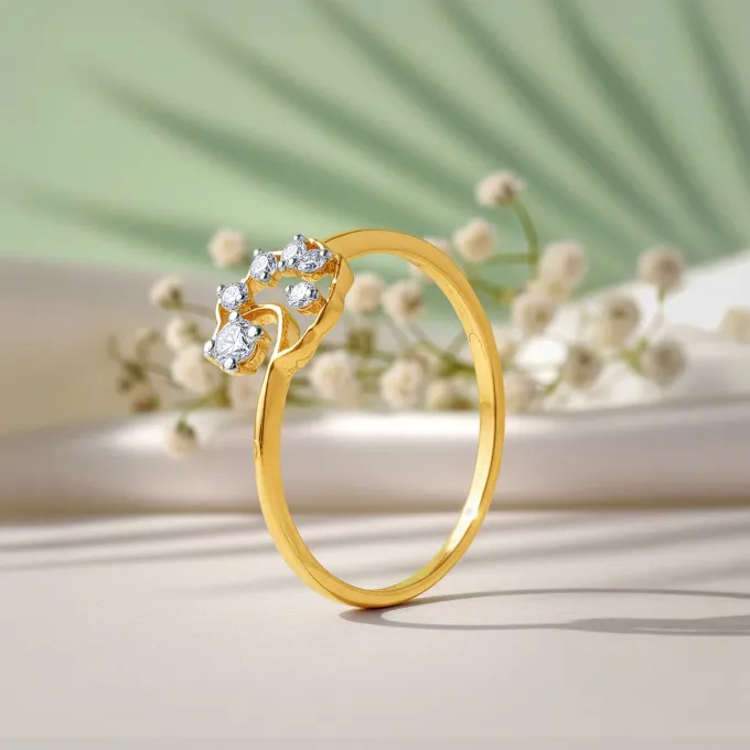 Gold Starry Glow Lab Grown Diamond Ring