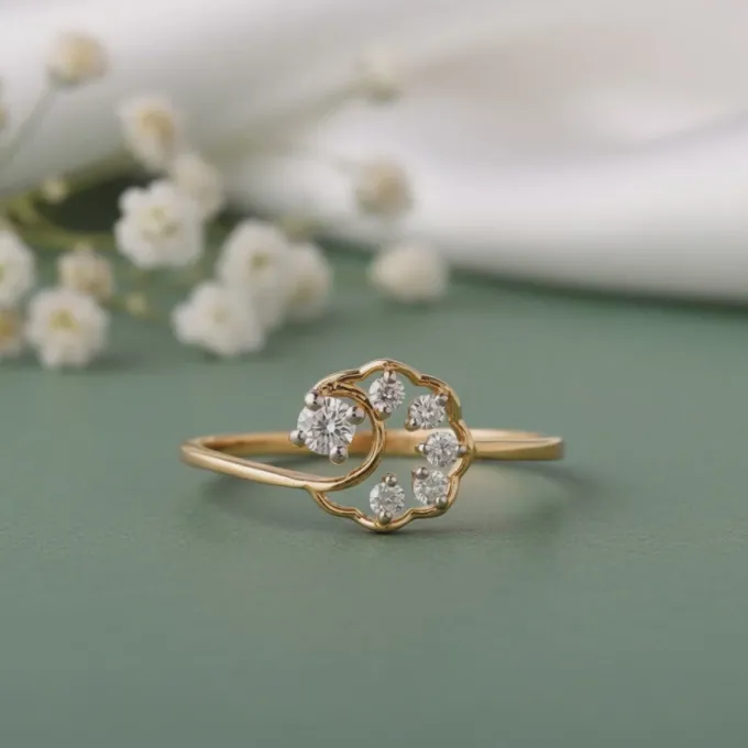 Gold Starry Glow Lab Grown Diamond Ring