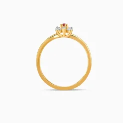 Gold Stellar Swirl Lab Grown Diamond Ring