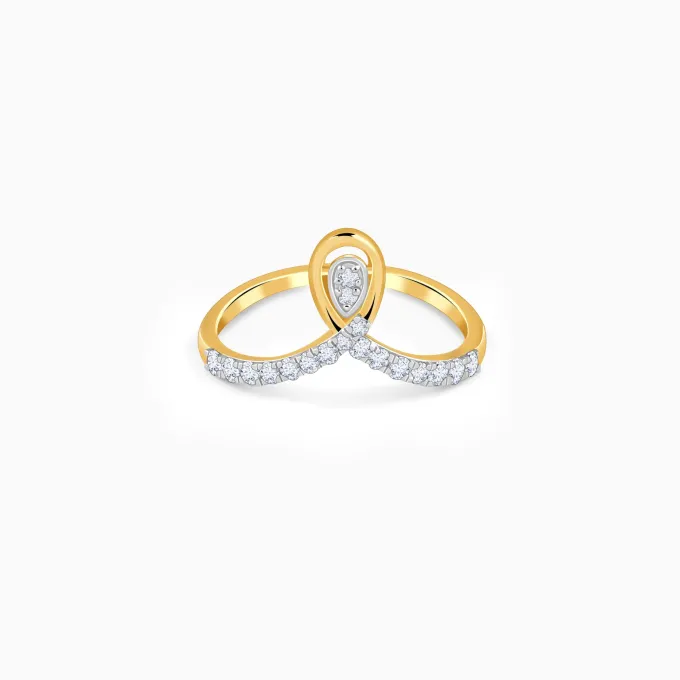 Gold Stylish Glow Lab Grown Diamond Ring