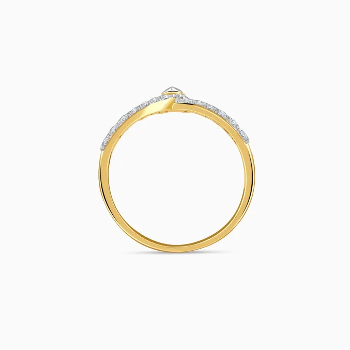 Gold Stylish Glow Lab Grown Diamond Ring