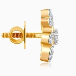 Gold Sunlit Petals Lab Grown Diamond Earrings