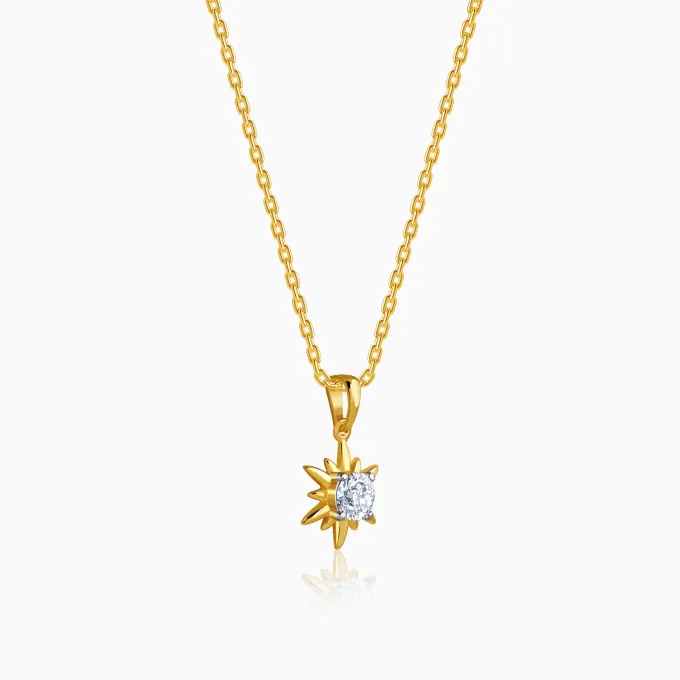 Gold Sunshine Dream Lab Grown Diamond Pendant