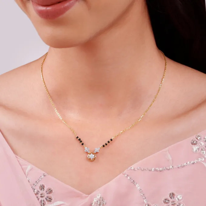 Gold Swapna Lab Grown Diamond Mangalsutra