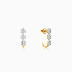 Gold Sweet Alyssum Diamond Earrings
