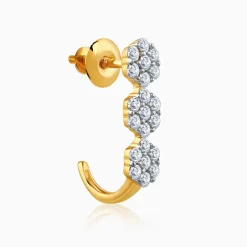 Gold Sweet Alyssum Diamond Earrings