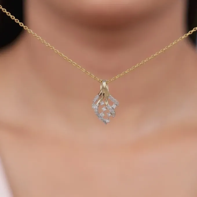Gold Sylva Lab Grown Diamond Pendant