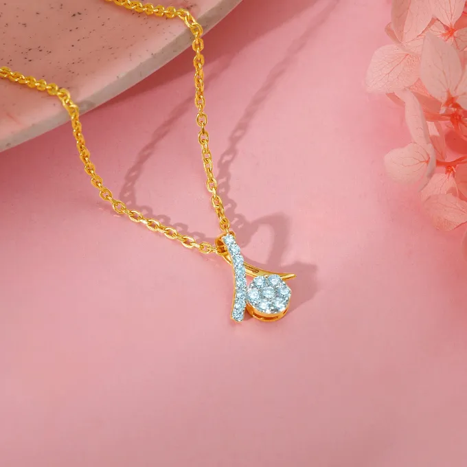 Gold Tantalising Diamond Pendant