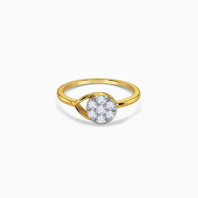 Gold Teardrop Halo Lab Grown Diamond Ring (Size 12)