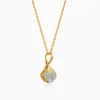 Gold Tidewing Lab Grown Diamond Pendant