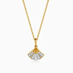 Gold Tidewing Lab Grown Diamond Pendant