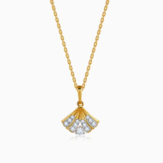 Gold Tidewing Lab Grown Diamond Pendant