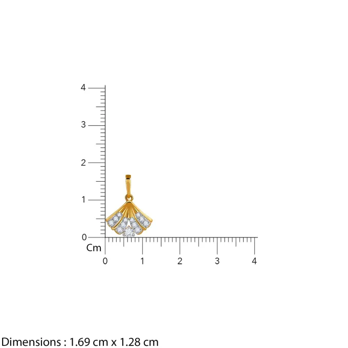 Gold Tidewing Lab Grown Diamond Pendant