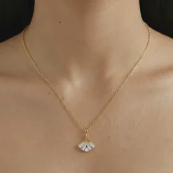 Gold Tidewing Lab Grown Diamond Pendant