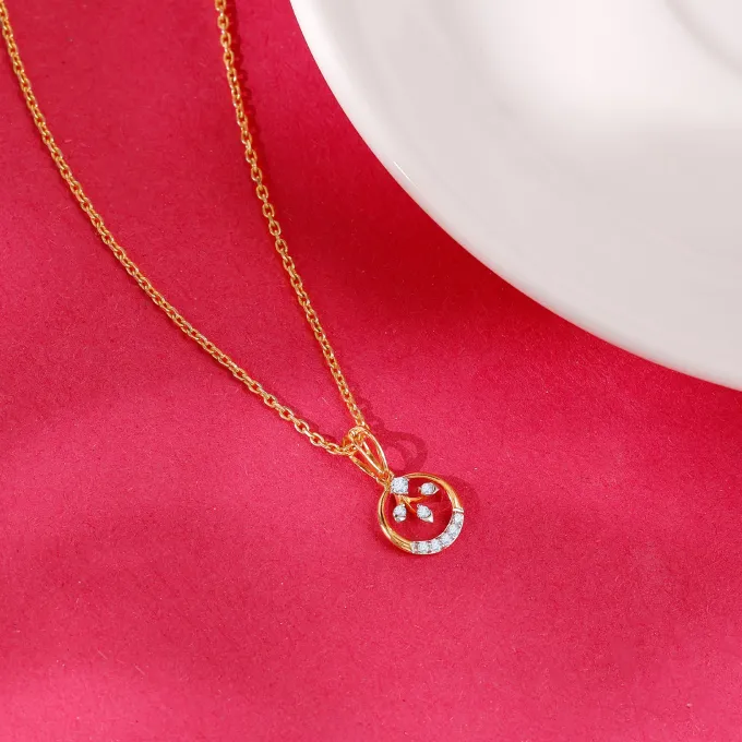 Gold Trance Lab Grown Diamond Pendant