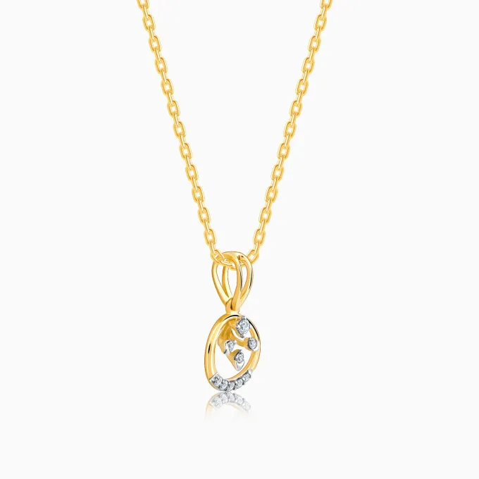 Gold Trance Lab Grown Diamond Pendant