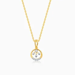 Gold Trance Lab Grown Diamond Pendant