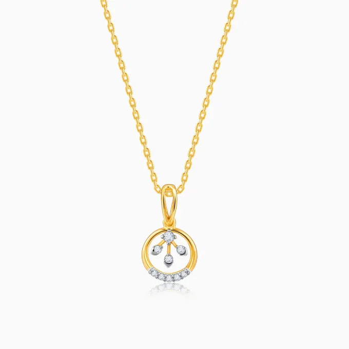 Gold Trance Lab Grown Diamond Pendant