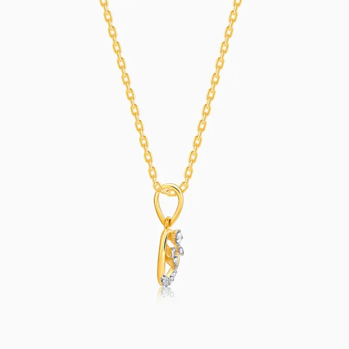 Gold Trance Lab Grown Diamond Pendant