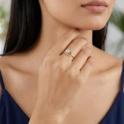 Gold Tria Bloom Lab Grown Diamond Ring (Size 12)