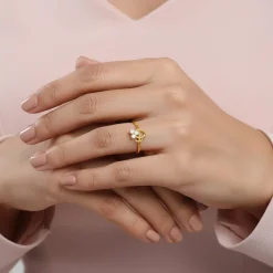 Gold Trilea Lab Grown Diamond Ring