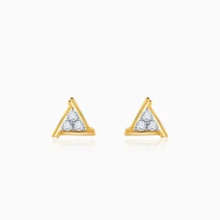 Gold Trio Lab Grown Diamond Earrings