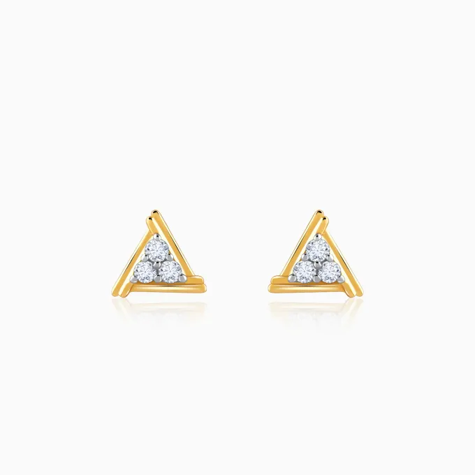 Gold Trio Lab Grown Diamond Earrings