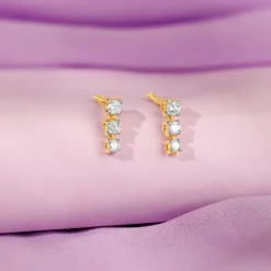 Gold Triple Glow Lab Grown Diamond Studs