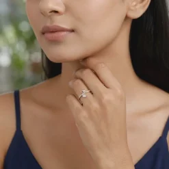 Gold Tulip Whisper Lab Grown Diamond Ring (Size 12)