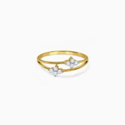 Gold Twin Bloom Lab Grown Diamond Ring (Size 12)