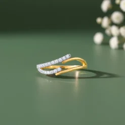 Gold Twin Glow Lab Grown Diamond Ring