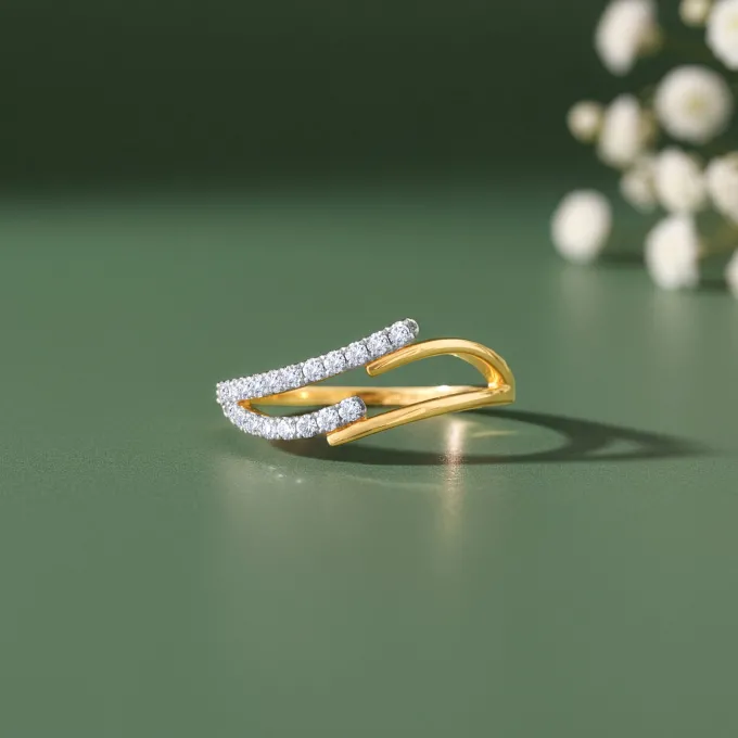 Gold Twin Glow Lab Grown Diamond Ring