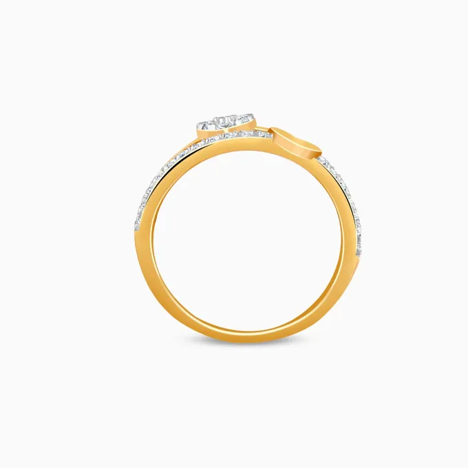 Gold Twin Hearts Lab Grown Diamond Ring