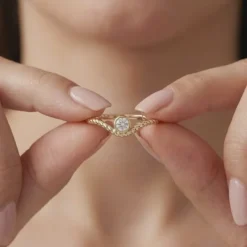 Gold Twine Apex Lab Grown Diamond Ring (Size 12)