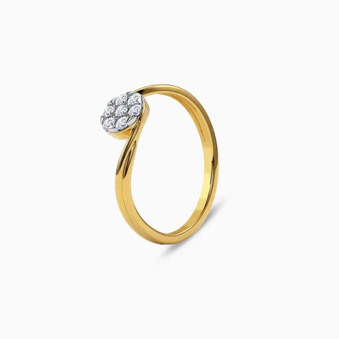 Gold Twine Spark Lab Grown Diamond Ring (Size 12)