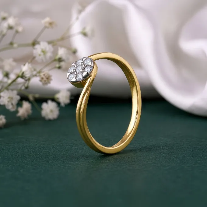 Gold Twine Spark Lab Grown Diamond Ring (Size 12)