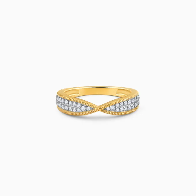 Gold Twined Desire Diamond Ring