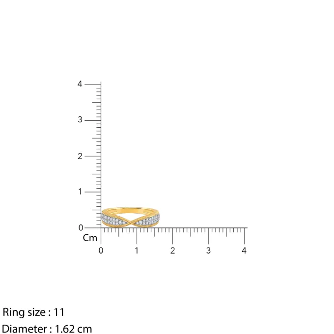 Gold Twined Desire Diamond Ring