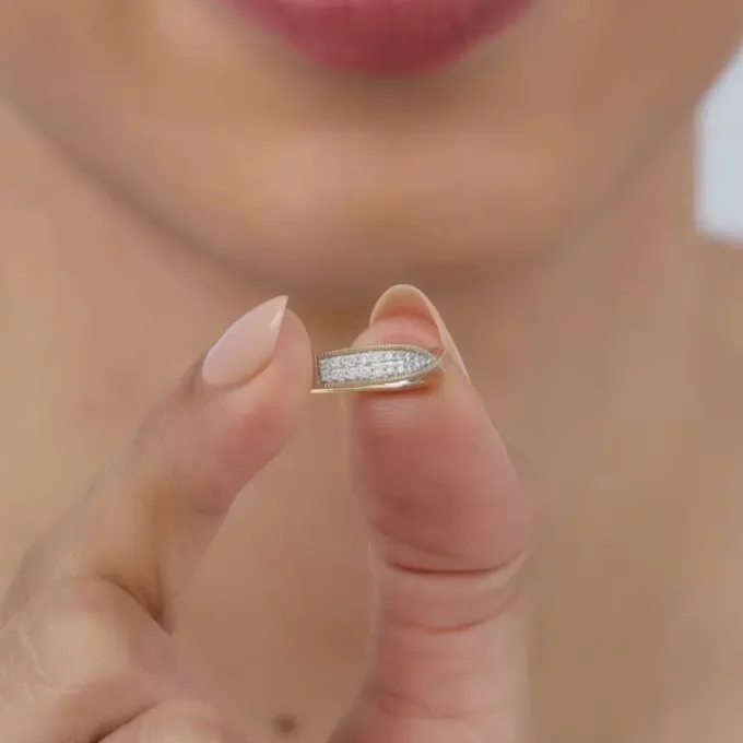 Gold Twined Desire Diamond Ring