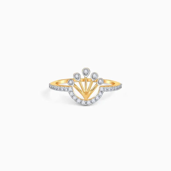 Gold Twinkle Throne Lab Grown Diamond Ring