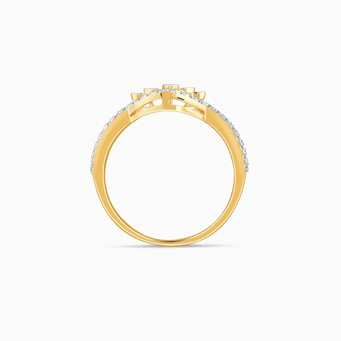Gold Twinkle Throne Lab Grown Diamond Ring