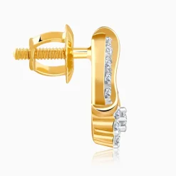 Gold Twinkle Top Lab Grown Diamond Studs
