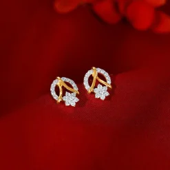 Gold Twinkle Top Lab Grown Diamond Studs